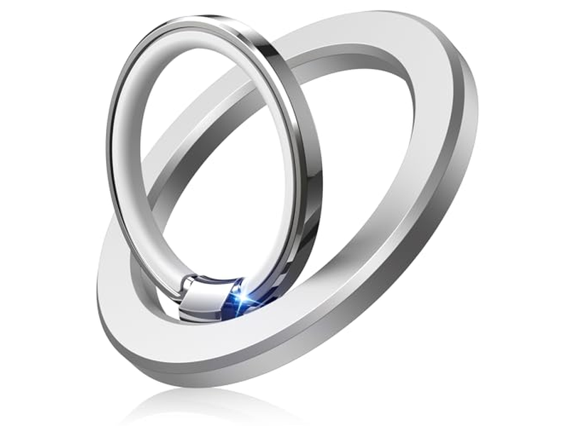 Soporte magnético para anillo de teléfono para teléfonos móviles Soporte de dos caras Plata