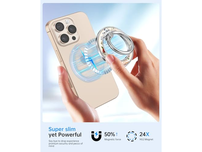 Soporte magnético para anillo de teléfono con diseño floral