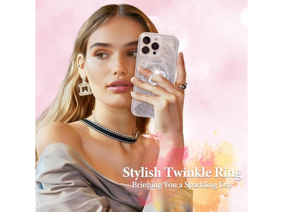 Soporte magnético para anillo de teléfono con accesorio MagSafe plateado