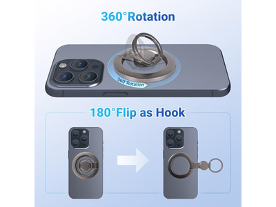 Tenedor magnético del anillo del teléfono con el apretón y el soporte compatible con Mag