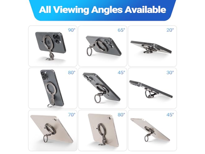 Tenedor magnético del anillo del teléfono con el apretón y el soporte compatible con Mag