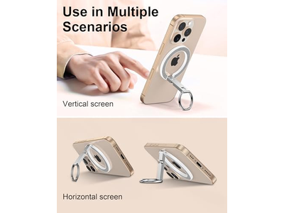 Soporte magnético para teléfono con soporte para anillo y soporte ajustable