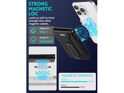 Cartera emergente magnética para iPhone con capacidad para 8 tarjetas y billetes