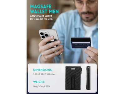 Cartera emergente magnética para iPhone con capacidad para 8 tarjetas y billetes