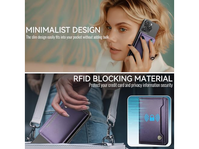 Tarjetero magnético con bloqueo RFID compatible con teléfonos MagSafe Pur