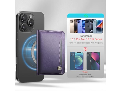 Tarjetero magnético con bloqueo RFID compatible con teléfonos MagSafe Pur