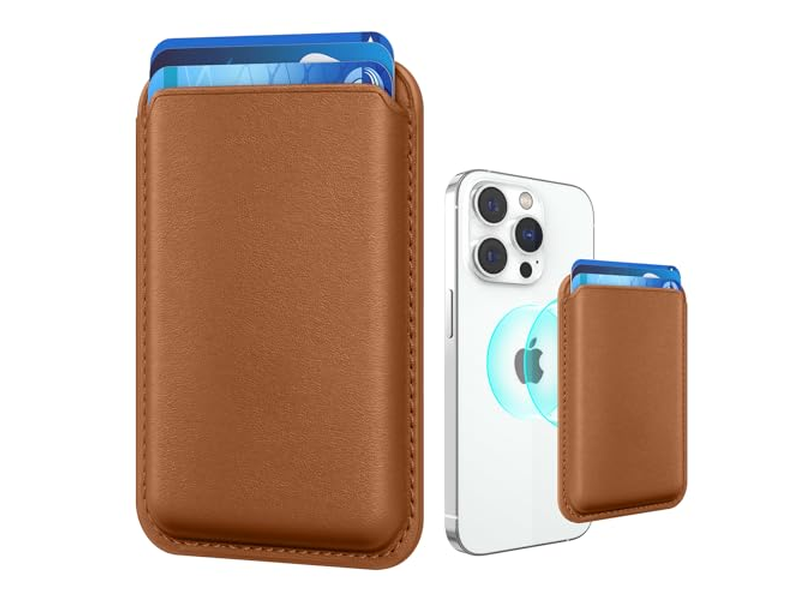 Tarjetero magnético de cuero RFID para accesorios adhesivos para iPhone Br