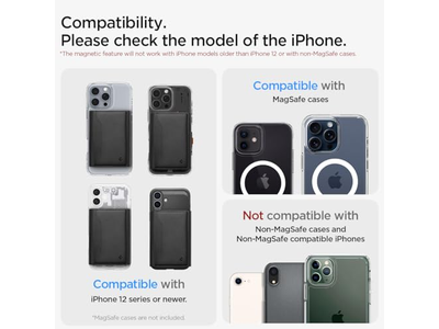 Tarjetero magnético con tarjetero, soporte triple para efectivo para MagSafe