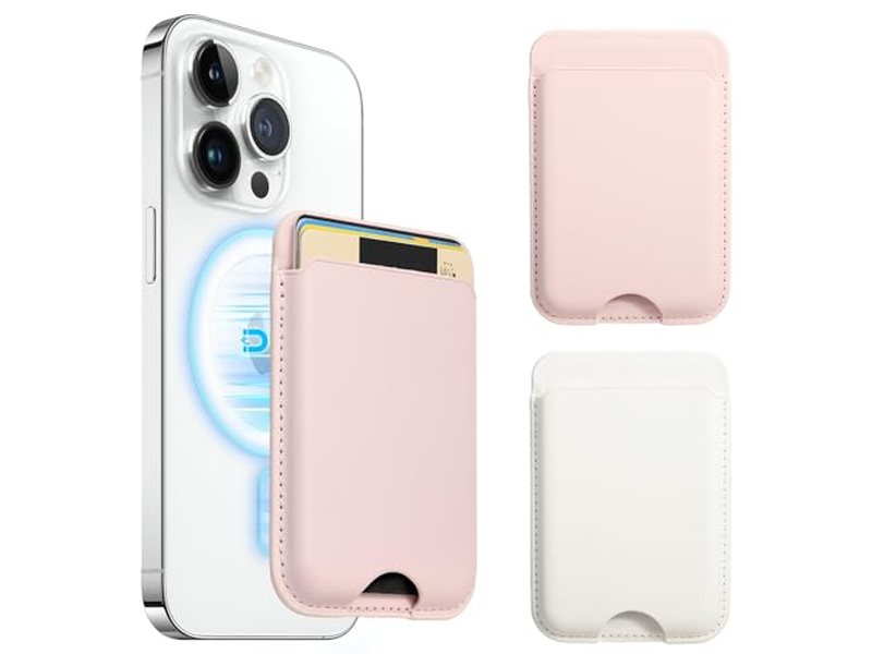 Cartera magnética compatible con MagSafe, paquete de 2 tarjeteros para iPhone