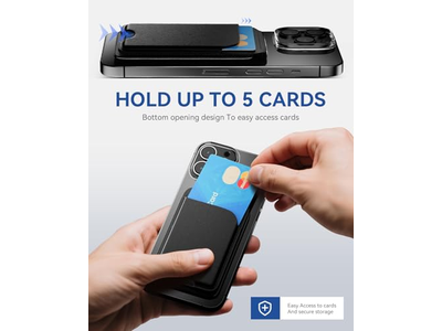 Cartera Magnética para iPhone 5 Tarjetero con Soporte Bloqueo RFID B