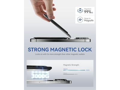 Cartera Magnética para iPhone 5 Tarjetero con Soporte Bloqueo RFID B