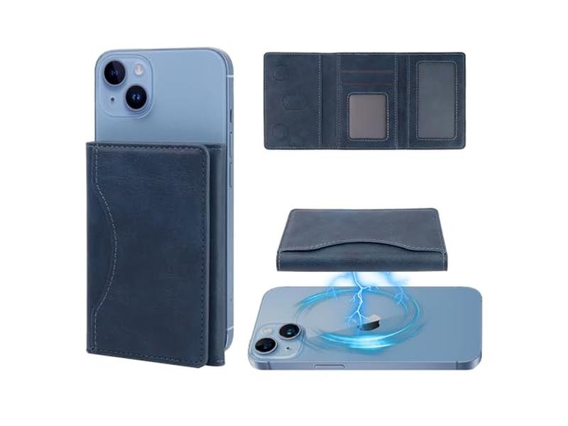 Cartera Magnética para iPhone Tarjetero Azul