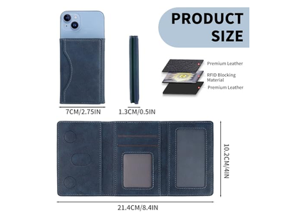 Cartera Magnética para iPhone Tarjetero Azul