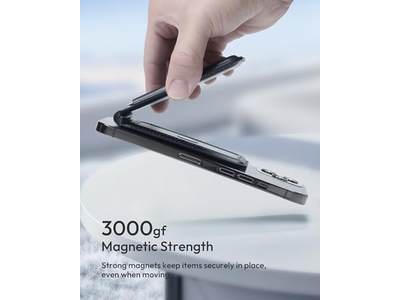 Cartera Magnética para iPhone con Soporte Ajustable y Bloqueo RFID