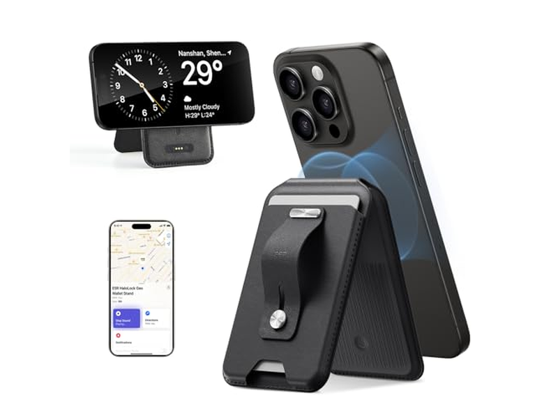 Cartera magnética para iPhone con función Find My y S ajustable