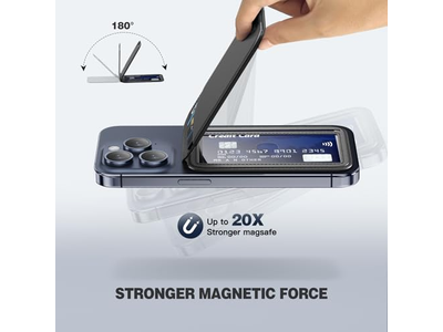 Cartera magnética para teléfono Tarjetero y soporte de cuero ajustables