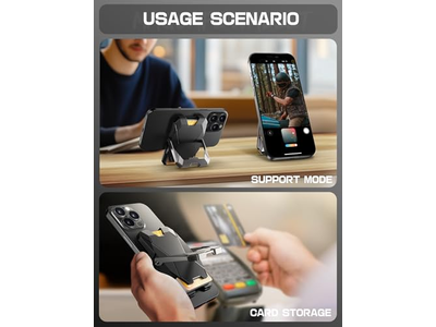 Soporte magnético tipo billetera para iPhone con bloqueo RFID y tarjetero