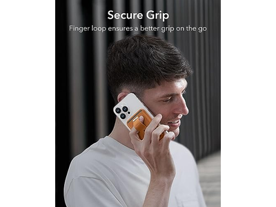 Cartera magnética con tarjetero para 3 tarjetas y presilla para el dedo Bro de cuero vegano