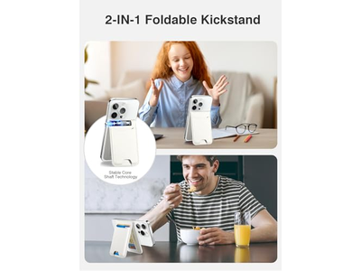 Cartera magnética con soporte ajustable para teléfono, bloqueo RFID para 6 coches