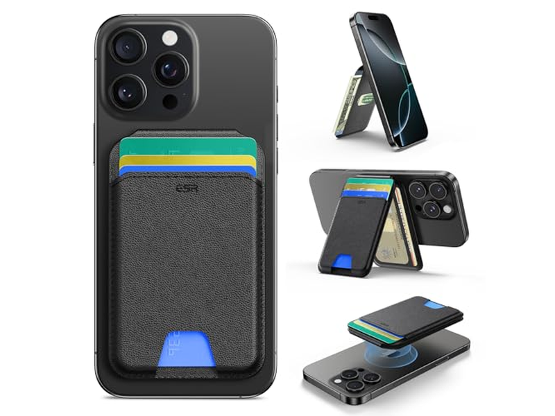 Cartera Magnética con Soporte Ajustable para Tarjetero iPhone 5 Negro