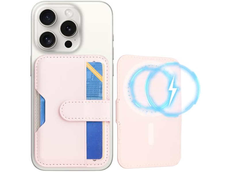 Cartera Magnética Con Tarjetero Para Teléfonos Compatibles Con Magsafe - Rosa