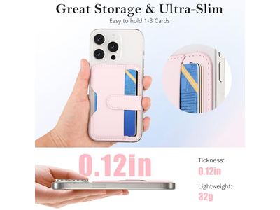 Cartera Magnética Con Tarjetero Para Teléfonos Compatibles Con Magsafe - Rosa