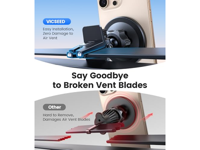 Soporte para teléfono magnético más fuerte negro MagSafe Car Mount