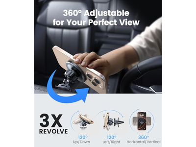 Soporte para teléfono magnético más fuerte negro MagSafe Car Mount
