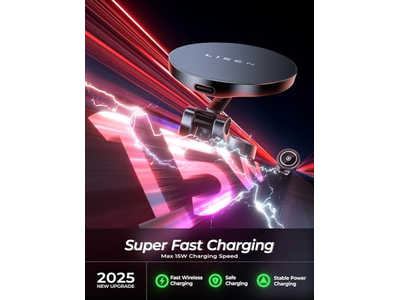 Cargador del soporte del coche de Magsafe, cargador inalámbrico magnético de carga rápido del coche 15W