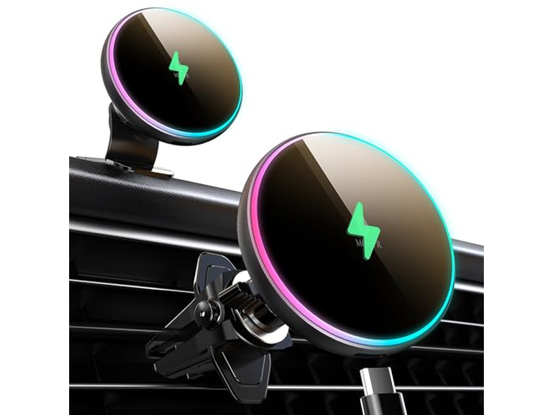 Cargador de coche inalámbrico Magsafe con soporte para coche de 15W