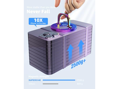 Soporte de anillo magnético MagSafe Phone Grip con soporte ajustable Colorf