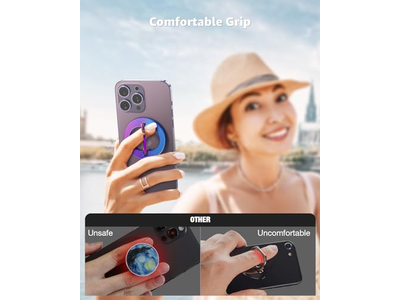 Soporte de anillo magnético MagSafe Phone Grip con soporte ajustable Colorf