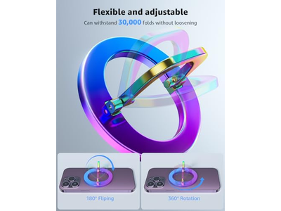 Soporte de anillo magnético MagSafe Phone Grip con soporte ajustable Colorf