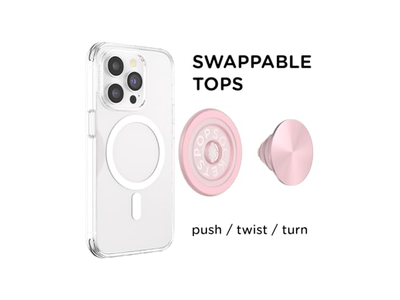 Agarre para teléfono MagSafe con soporte y parte superior intercambiable Dusty Rose