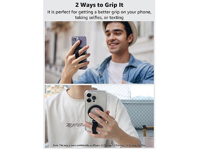 Agarre para teléfono MagSafe con soporte de anillo magnético extraíble y soporte