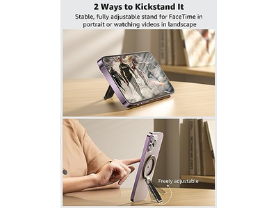 Agarre para teléfono MagSafe con soporte de anillo magnético extraíble y soporte