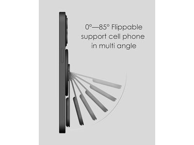 MagSafe Stand Grip - Soporte para teléfono ajustable extraíble de 360 grados - Negro