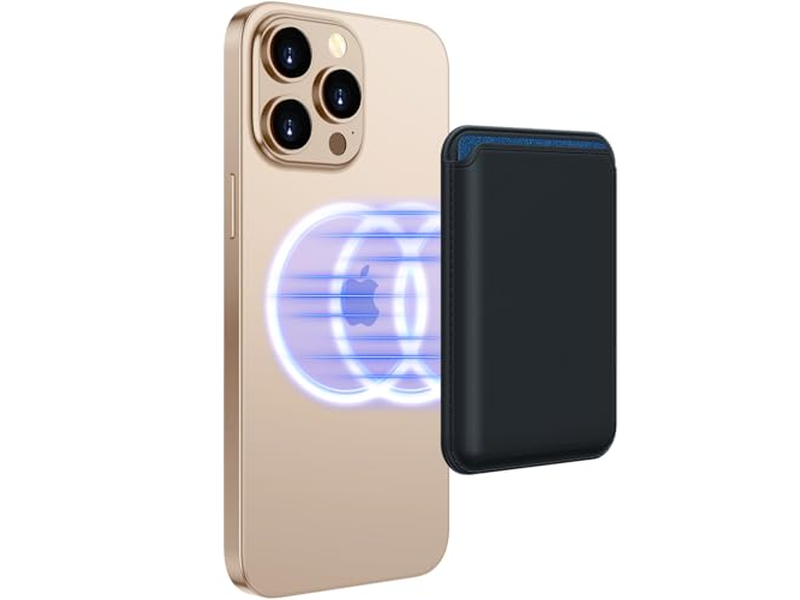 MagSafe Wallet 3 Tarjeteros RFID Bloqueo Cartera Magnética Delgada - B