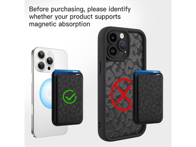 MagSafe Wallet Cheetah Print Pattern Portatarjetas magnético para teléfonos