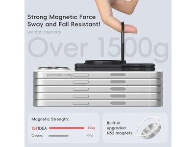 MagSafe Wallet Tarjetero magnético para teléfono Estuche rígido delgado Negro