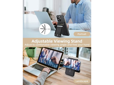 Soporte de billetera MagSafe con bloque RFID para tarjetero Find My Anti-Lost 9