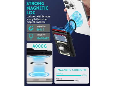 Cartera MagSafe con soporte AirTag Tarjetero delgado con Elasti