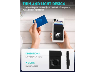 Cartera MagSafe con soporte AirTag Tarjetero delgado con Elasti