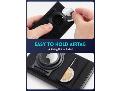 Cartera MagSafe con soporte AirTag Tarjetero delgado con Elasti