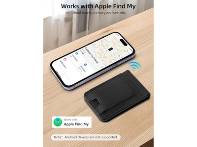 Cartera MagSafe con clip para billetes funciona con el tarjetero Find My 8 Bla