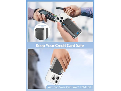 Cartera MagSafe con solapa de privacidad Tarjetero magnético Bloqueo RFID