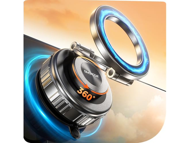 Soporte para teléfono con ventosa de vacío ajustable de metal 360