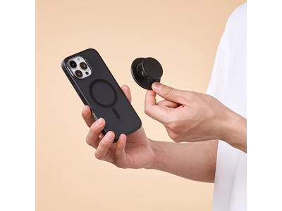 Agarre para teléfono para MagSafe con soporte y soporte magnético - Negro