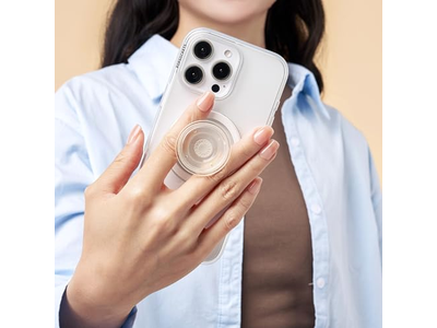 Agarre para teléfono MagSafe con soporte y sujeción segura - Transparente