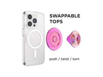 Agarre para teléfono con soporte magnético Soporte seguro superior intercambiable